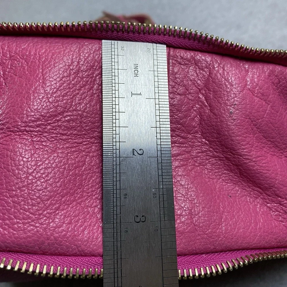 Dooney & Bourke Y2K Pink Leather Expandable Hobo Shoulder Bag Purse Crescent